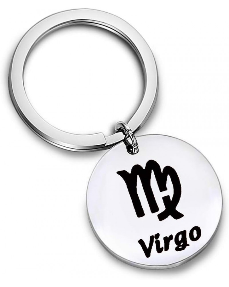 Zodiac Sign Keychain Double Sided Jewelry Astrology Keychain Christmas Gift Constellation Jewelry Keychain-virgo $7.41 Necklaces