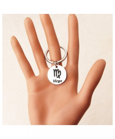 Zodiac Sign Keychain Double Sided Jewelry Astrology Keychain Christmas Gift Constellation Jewelry Keychain-virgo $7.41 Necklaces