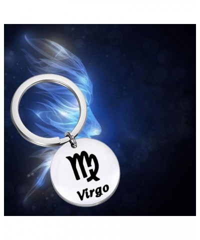 Zodiac Sign Keychain Double Sided Jewelry Astrology Keychain Christmas Gift Constellation Jewelry Keychain-virgo $7.41 Necklaces