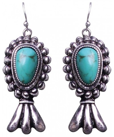 Turquoise Vintage Squash Blossom Metal Statement Necklace/w Earrings 531 $20.79 Necklaces