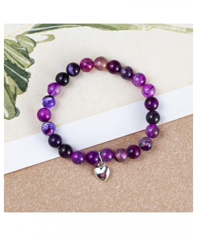 Natural Stone Heart Healing Bracelet Life is Tough But So are You Inspirational Amethyst Bracelet Love Gifts for Women Men Te...