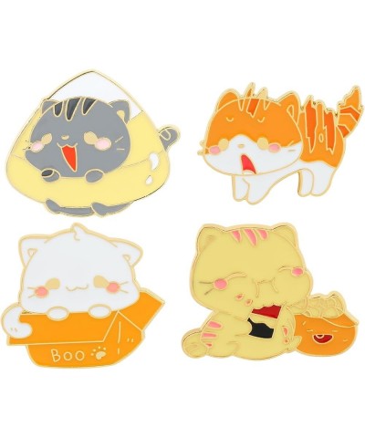 4pcs Enamel Cat Pins Brooches Cartoon Animal Funny Pins Kawaii Women Kids Cloths BackpacScarf Accessories Badge Metal Jewelry...