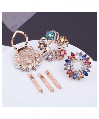 3 Multi-Purposes wWomen's Scarf Clip brooches Beautiful Sarf Ring Clothes Buckles Fshion Jewelry XZ-8852 $10.77 Brooches & Pins