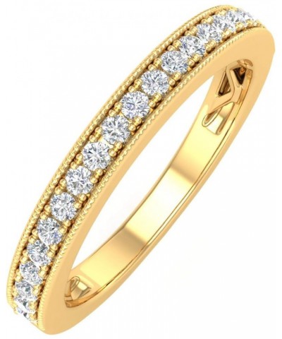 1/4 Carat Round Diamond Wedding Band Ring in 10K Gold Yellow Gold $73.50 Bracelets