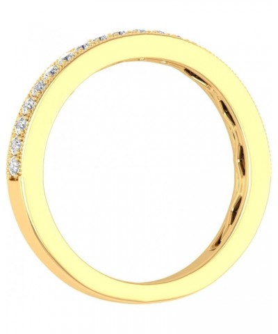 1/4 Carat Round Diamond Wedding Band Ring in 10K Gold Yellow Gold $73.50 Bracelets