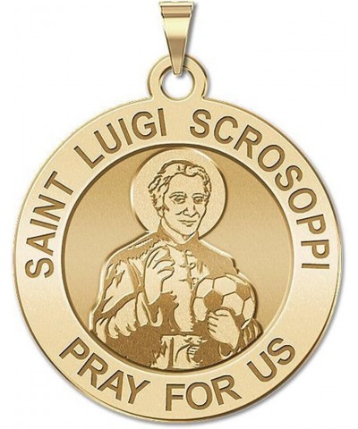 Saint Luigi Scrosoppi Religious Medal In Sterling Silver and 10K, or 14K Gold - 2/3 Inch, 3/4 Inch, 1 Inch 3/4 Inch Medal Wit...