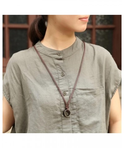 Genuine Leather Necklace - Cool Punk Rock Jewelry - Choker Pendant Necklace L025 $6.50 Necklaces