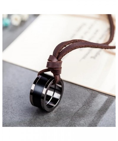 Genuine Leather Necklace - Cool Punk Rock Jewelry - Choker Pendant Necklace L025 $6.50 Necklaces