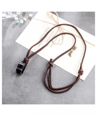 Genuine Leather Necklace - Cool Punk Rock Jewelry - Choker Pendant Necklace L025 $6.50 Necklaces