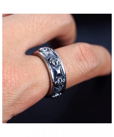 Stainless Steel Gothic Skull Biker Band Style Ring Silver $8.09 Rings