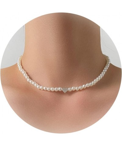 Pearl Necklace Pearl Choker Necklace Faux Pearl Necklace White Pearl Necklace Danity Jewelry Gifts for Women 6-15.75 $8.11 Ne...