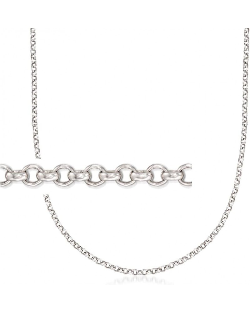 Belle Etoile 2mm Sterling Silver Rolo-Link Necklace 24.0 Inches $36.00 Necklaces