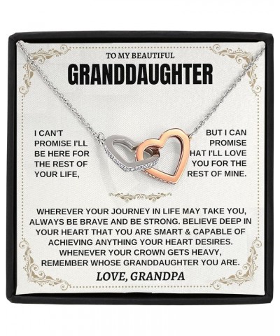 Granddaughter Necklace - Granddaughter Gifts From Grandpa Grandma, Granddaughter birthday Card Gifts To My Granddaughter Grad...