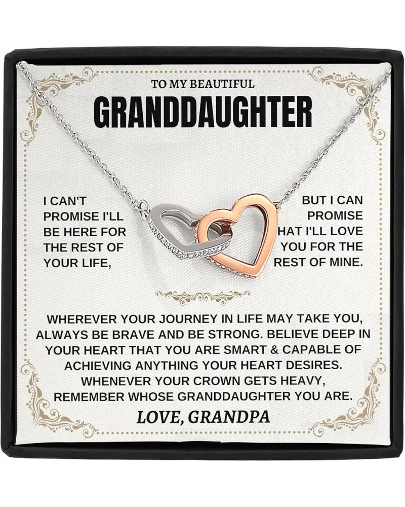 Granddaughter Necklace - Granddaughter Gifts From Grandpa Grandma, Granddaughter birthday Card Gifts To My Granddaughter Grad...