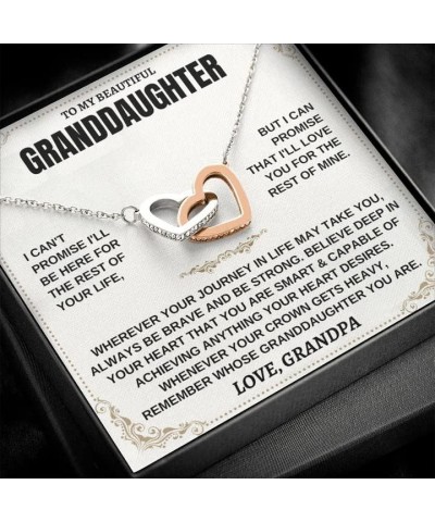 Granddaughter Necklace - Granddaughter Gifts From Grandpa Grandma, Granddaughter birthday Card Gifts To My Granddaughter Grad...