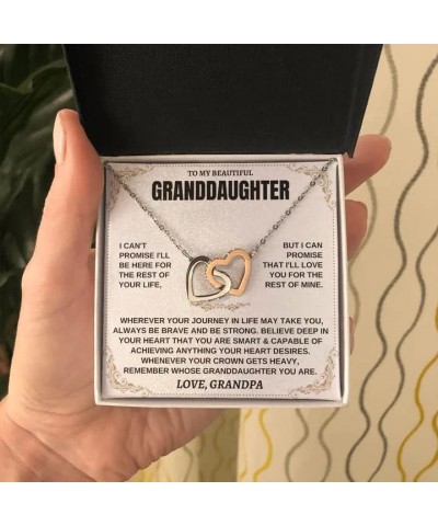 Granddaughter Necklace - Granddaughter Gifts From Grandpa Grandma, Granddaughter birthday Card Gifts To My Granddaughter Grad...