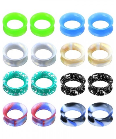 Silicone Gauges Flexible Tunnels 6g-1'' Ear Gauges Flesh Tunnels 16Pcs Ear Plugs Body Piercing Jewelry 7/16''(11mm) $8.95 Bod...