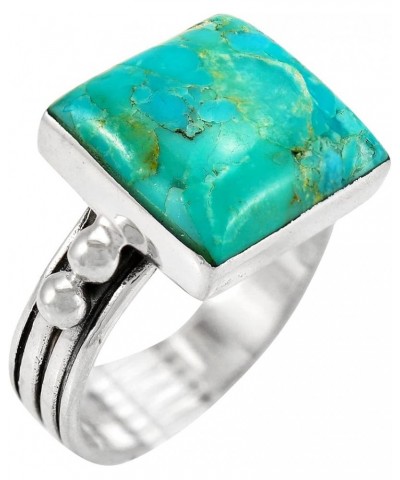 Turquoise Ring in Sterling Silver 925 & Genuine Turquoise Size 6 to 11 (SELECT color) Turquoise $25.52 Rings