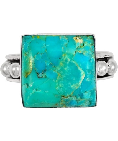 Turquoise Ring in Sterling Silver 925 & Genuine Turquoise Size 6 to 11 (SELECT color) Turquoise $25.52 Rings