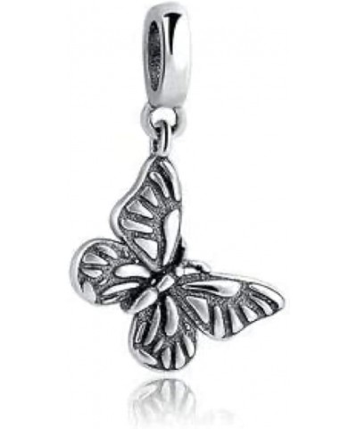 925 Sterling Silver Charm Bead For Pandora & Similar Charm Bracelets or Necklaces (Spring Summer Monarch Butterfly) $15.51 Br...