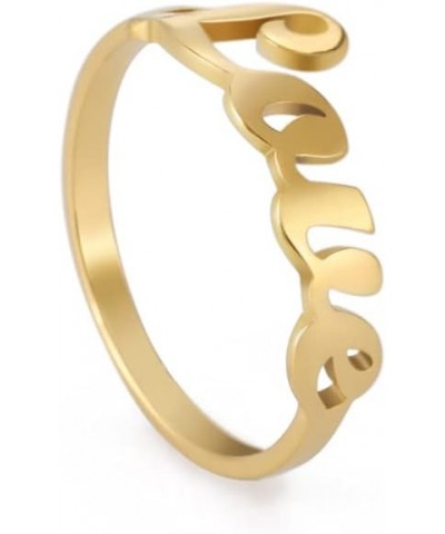 Love Script Rings for Women Infinity Love Promise Simple Band Rings Gold tone 10 $9.71 Rings