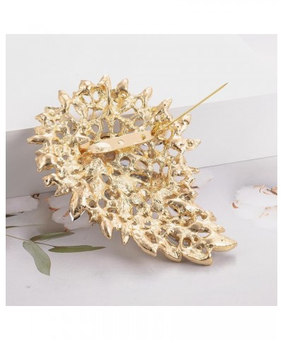 Big Large 3.5" Leaf Statement Brooches Pins Scarf Decoration Gold Tone Gold $10.43 Brooches & Pins