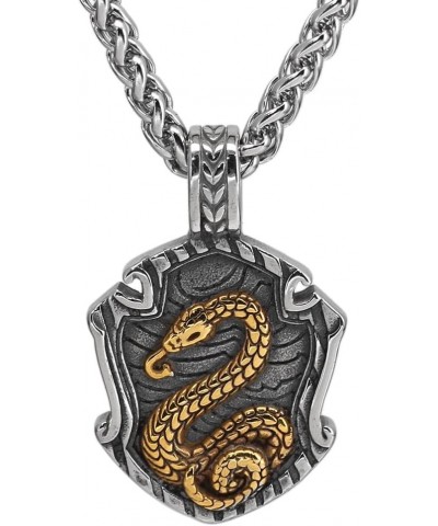 Punk Snake Necklace For Men Women Gothic  Jewelry Gift Stainless Steel Pendant Jewelry $10.34 Necklaces