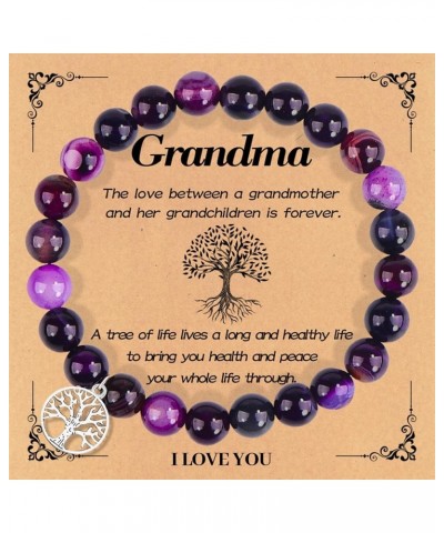 Gifts for Women Tree of life Bracelet Gifts for Grandma, Nana, Grammy, Nanny, MiMi, Granny, Nonna, GiGi, Natural Stone Charm ...