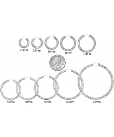 925 Sterling silver 4MM Round Hoop Earrings for Women, Girls & Men Comes in 20MM-60MM with a Gift Box 45MM Diameter $28.19 Ea...