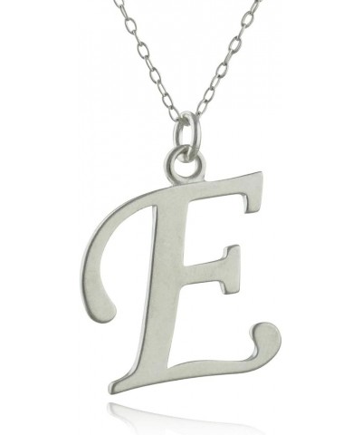 Sterling Silver Script Letter Charm Necklace, A-Z Alphabet Initial Name, 18" Cable Chain E $12.04 Necklaces