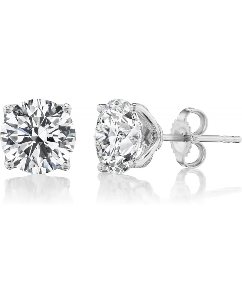 1/2 to 4 Carat Lab Grown Diamond Round Stud Earrings for Women I 14k Gold Earrings (G-H, VS1-VS2, 0.50 to 4.00 cttw) 4-Prong ...