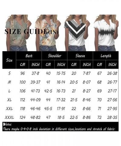 Short Sleeve Shirts for Women Trendy V Neck T Shirt Button Down Oversized Shirt Top Loose Printed Casual Pullover 1-wine $4.4...