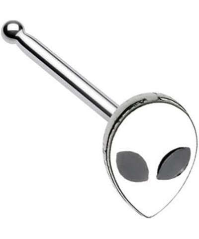 Alien Head Nose Stud Ring Black $11.20 Body Jewelry