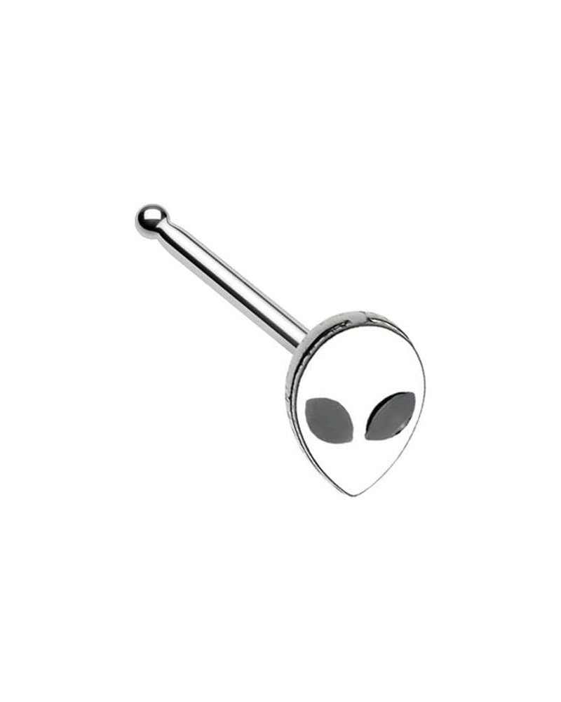 Alien Head Nose Stud Ring Black $11.20 Body Jewelry