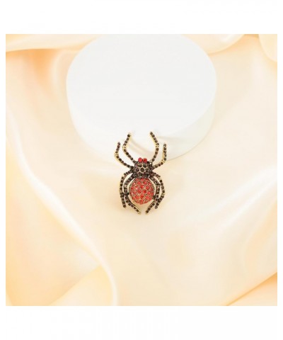 Rhinestone Halloween Spider Shape Brooch Pins for Women Girls Gift B-red $8.84 Brooches & Pins