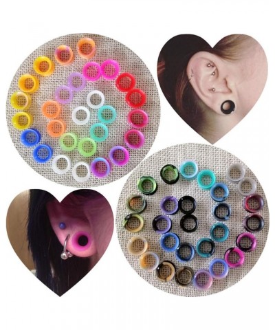 24pc Graffiti Mixed Color Ear Plug Soft Flexible Silicone Double Flared Flesh Tunnel Gauge Set 11/16" (18mm) $7.59 Body Jewelry