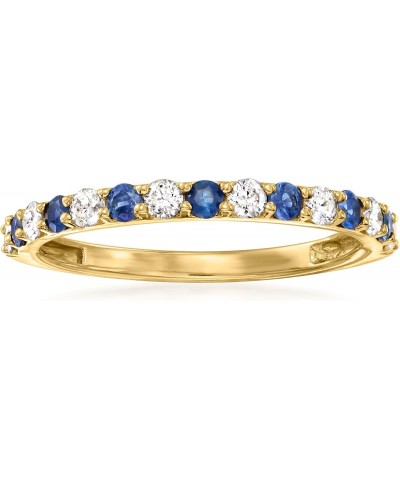 0.30 ct. t.w. Sapphire and .24 ct. t.w. Diamond Ring in 14kt Yellow Gold $172.00 Rings