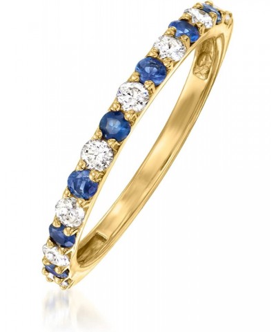 0.30 ct. t.w. Sapphire and .24 ct. t.w. Diamond Ring in 14kt Yellow Gold $172.00 Rings