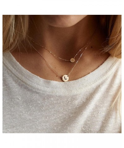 Initial necklace for Women 14k Gold Plated Dainty Letter Necklaces Tiny Cute Initial Pendant Choker Simple Trendy Personalize...