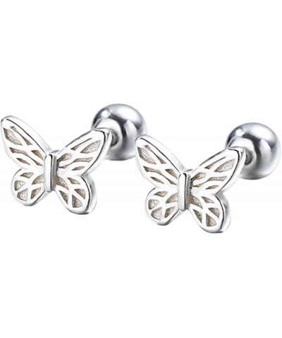 silver earrings for women | 999 Sterling silver earrings | Bow Butterfly Heart Clover Butterfly1 $9.84 Earrings