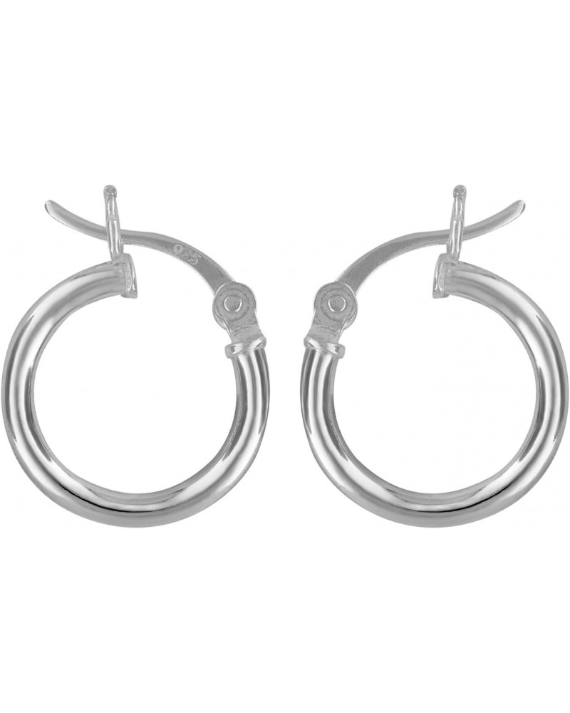 Hoop Earrings for Women – Premium 2 x 14mm Sterling Silver Earrings – Small Hoop Earrings with Simple Elegant Design – Includ...