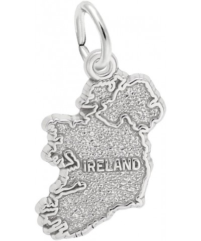 Ireland Charm, Charms for Bracelets and Necklaces White Gold $18.20 Bracelets