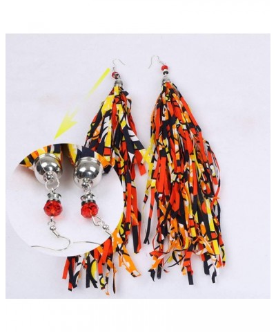 African Fabric Tassel Earrings Set for Ankara Fringe Hoop Earrings for women WYB129-24FS1327 $11.55 Earrings