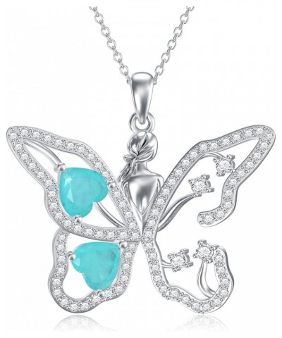 Butterfly Necklace 925 Sterling Silver Butterfly Necklaces for Women Statement Dainty Butterfly Pendant for Wife/Girlfriend s...