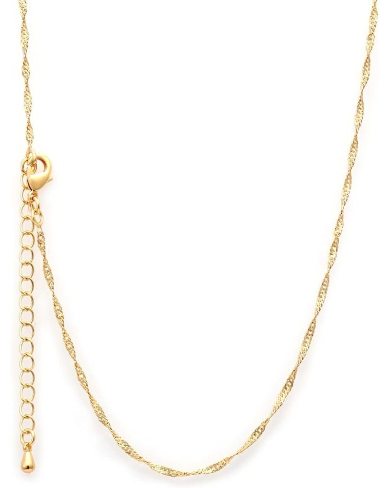 18k Gold Plated Satellite Chain Gold Snake Chain Necklace Gold Paperclip Chain Necklace Cuban Link Necklace Thin Gold Chain N...