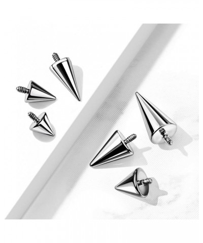 14GA G23 Implant Grade Solid Titanium Internally Threaded Spike Dermal Anchor Top 4x4mm $7.15 Body Jewelry