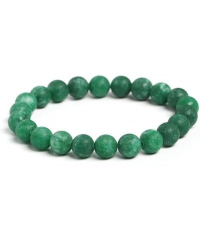 6mm 8mm 10mm 12mm Natural Green Bracelet Suitable for Both Men and Women (Size : 12mm, Color : Frost Chalcedony) 12mm Frost C...