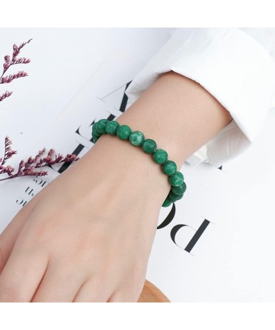 6mm 8mm 10mm 12mm Natural Green Bracelet Suitable for Both Men and Women (Size : 12mm, Color : Frost Chalcedony) 12mm Frost C...