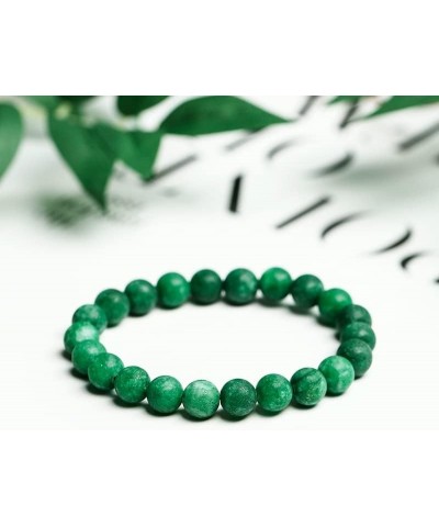 6mm 8mm 10mm 12mm Natural Green Bracelet Suitable for Both Men and Women (Size : 12mm, Color : Frost Chalcedony) 12mm Frost C...