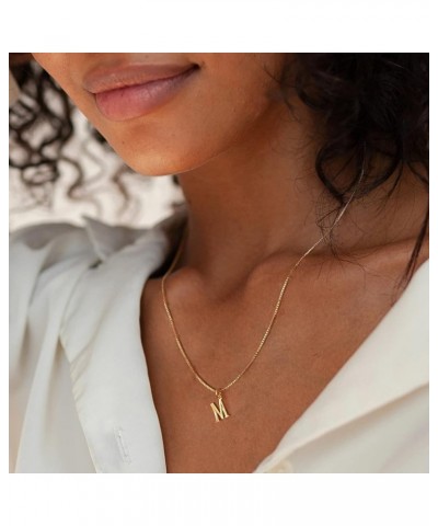 Small Letter Necklace,Dainty 14K Gold Plated Personalized Tiny Initial Pendant Necklace Small Initial Necklaces for Women Gir...